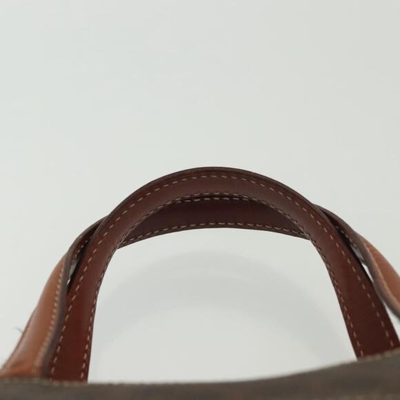 CELINE Macadam Canvas Hand Bag Pvc Leather Brown Gold - Picture 8 of 13